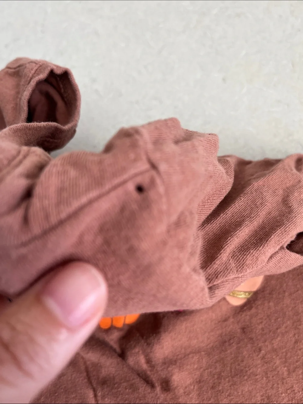The Children's Place Rust Brown Long Sleeve Tee with Metallic Gold Print